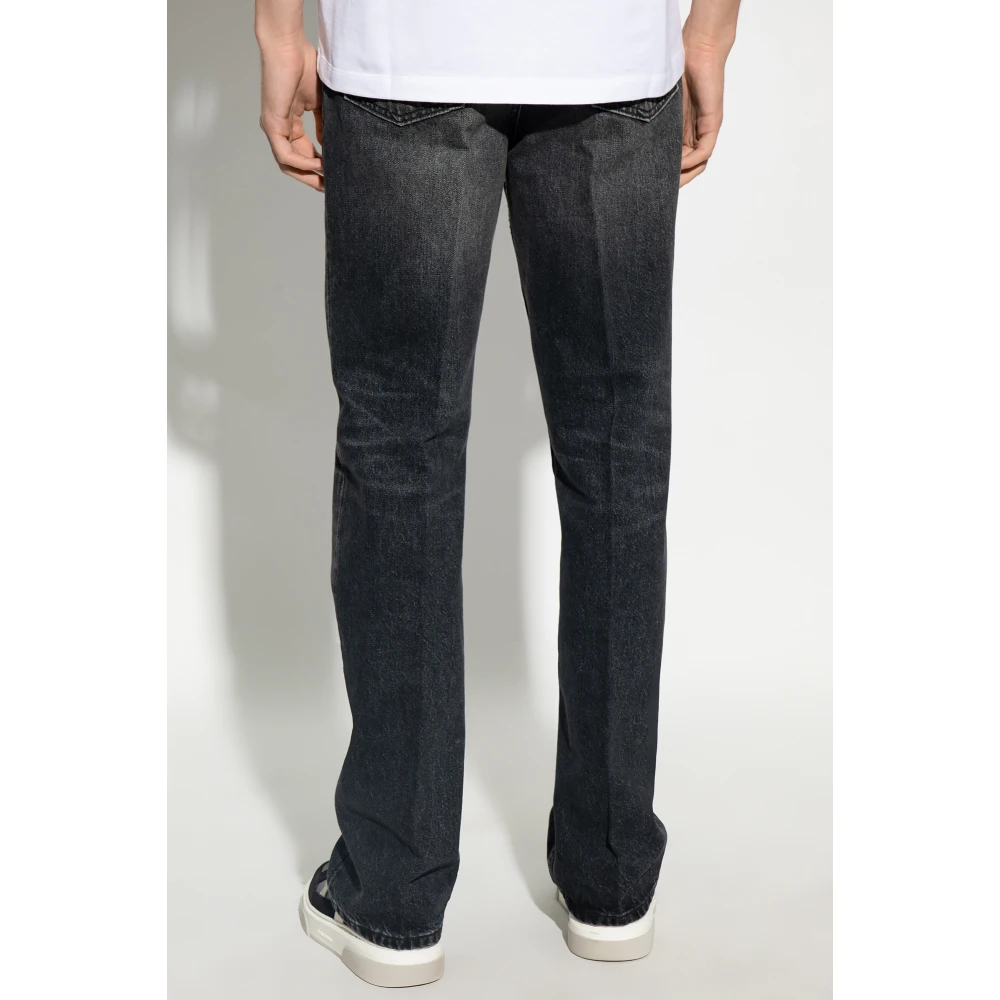 Salvatore Ferragamo Jeans met rechte pijpen Black Heren