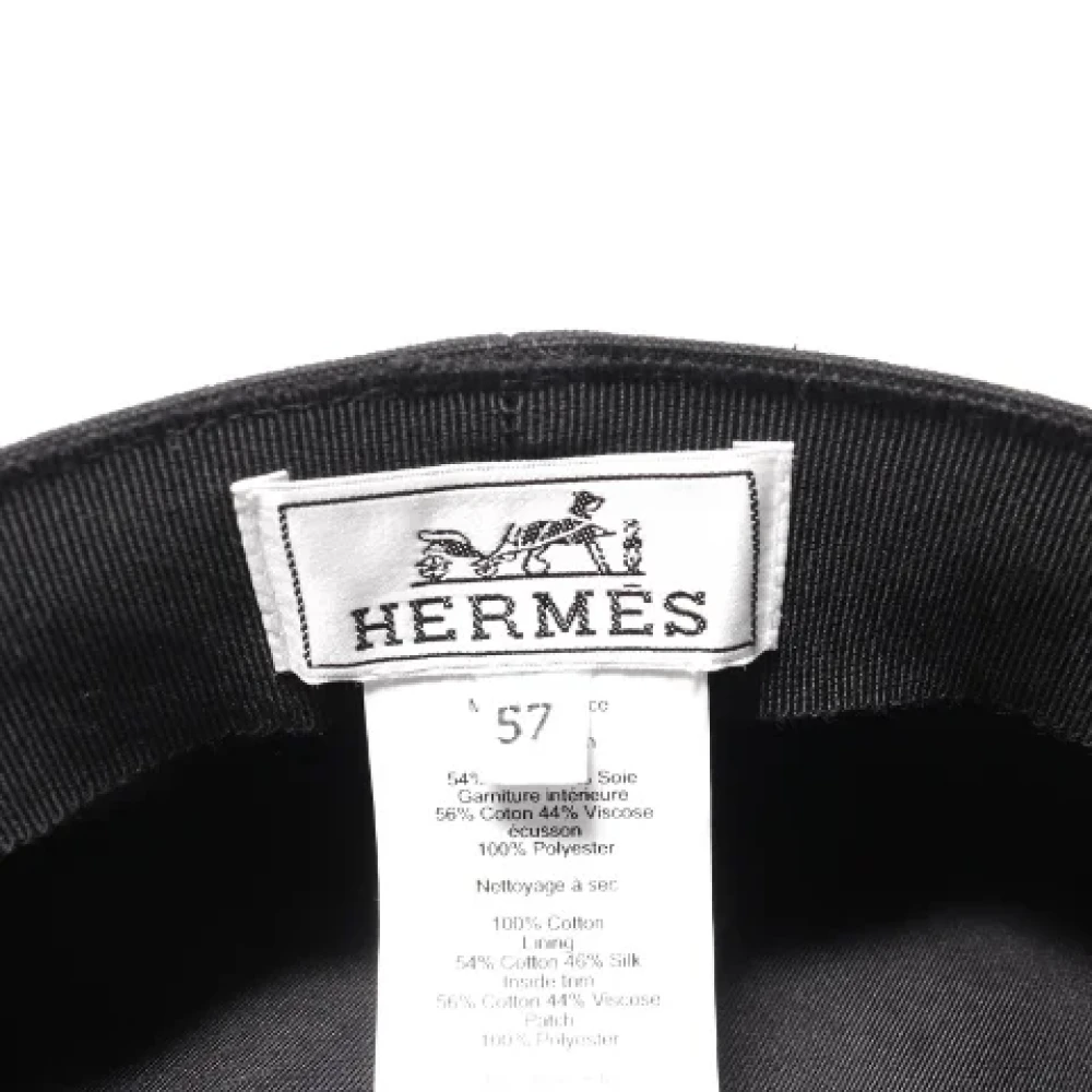 Hermès Vintage Pre-owned Cotton hats Black Dames