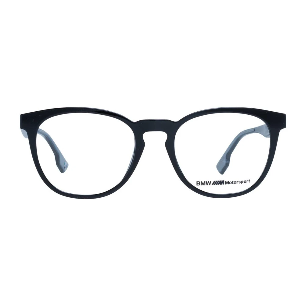 BMW Zwarte Ronde Plastic Optische Monturen Black Heren