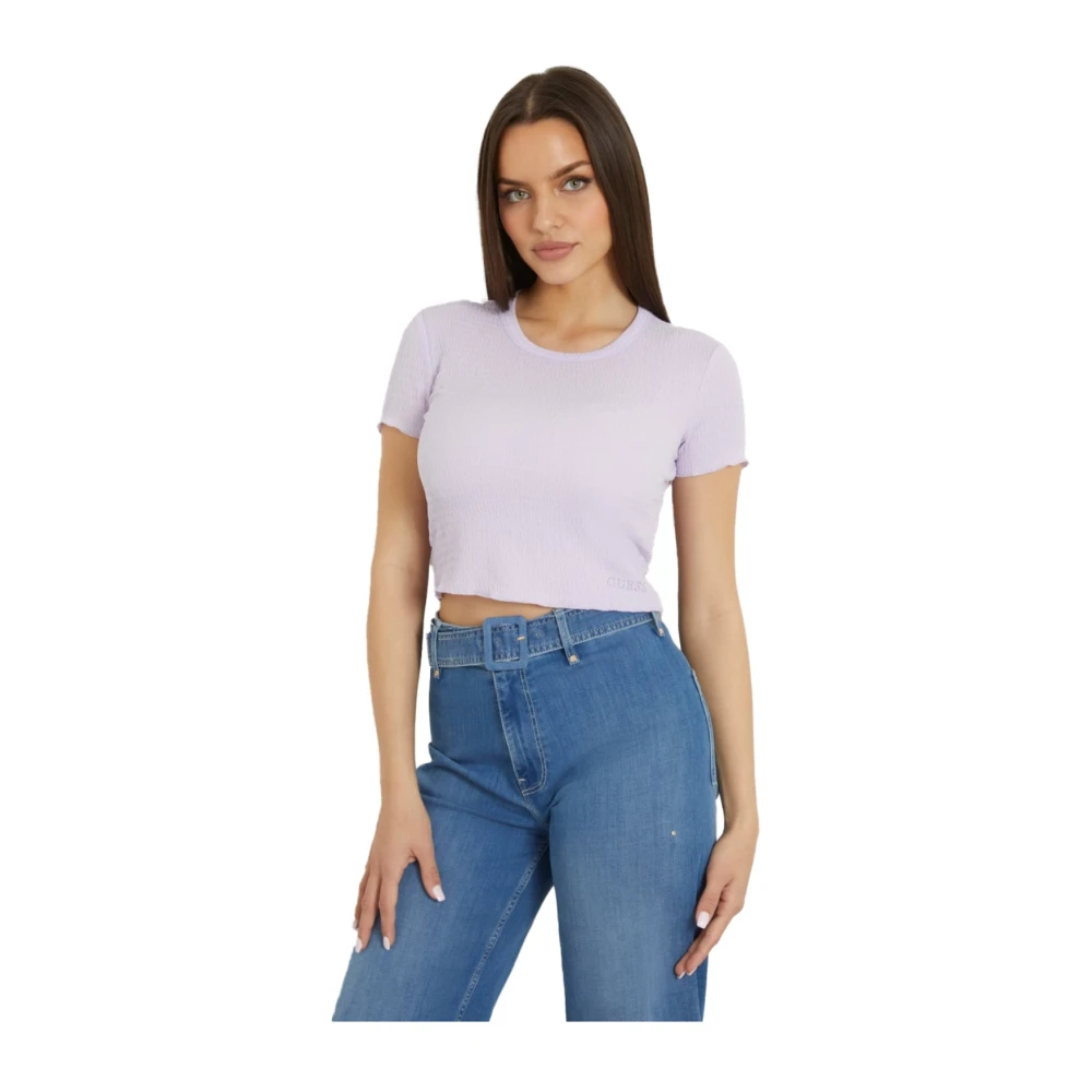 Guess - Tops > T-Shirts - Purple - Guess - Modalova