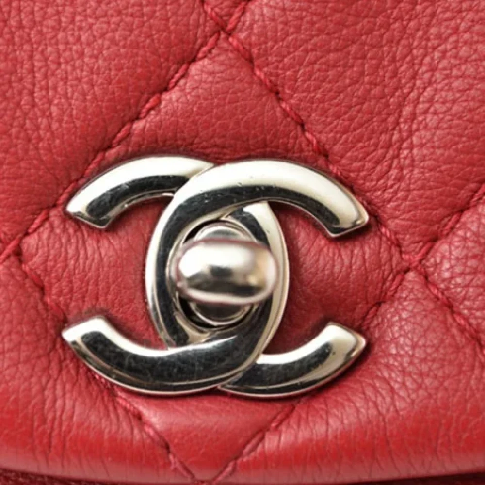 Chanel Vintage Pre-owned Leather shoulder-bags Red Dames