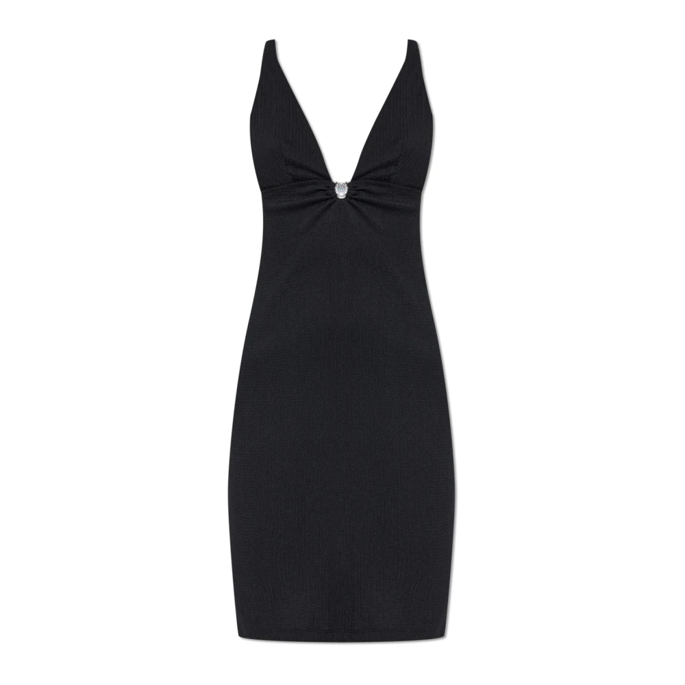 Emporio Armani Vrouw Zwart Kleedjes Dames, S, Korte Jurk Met Bandjes