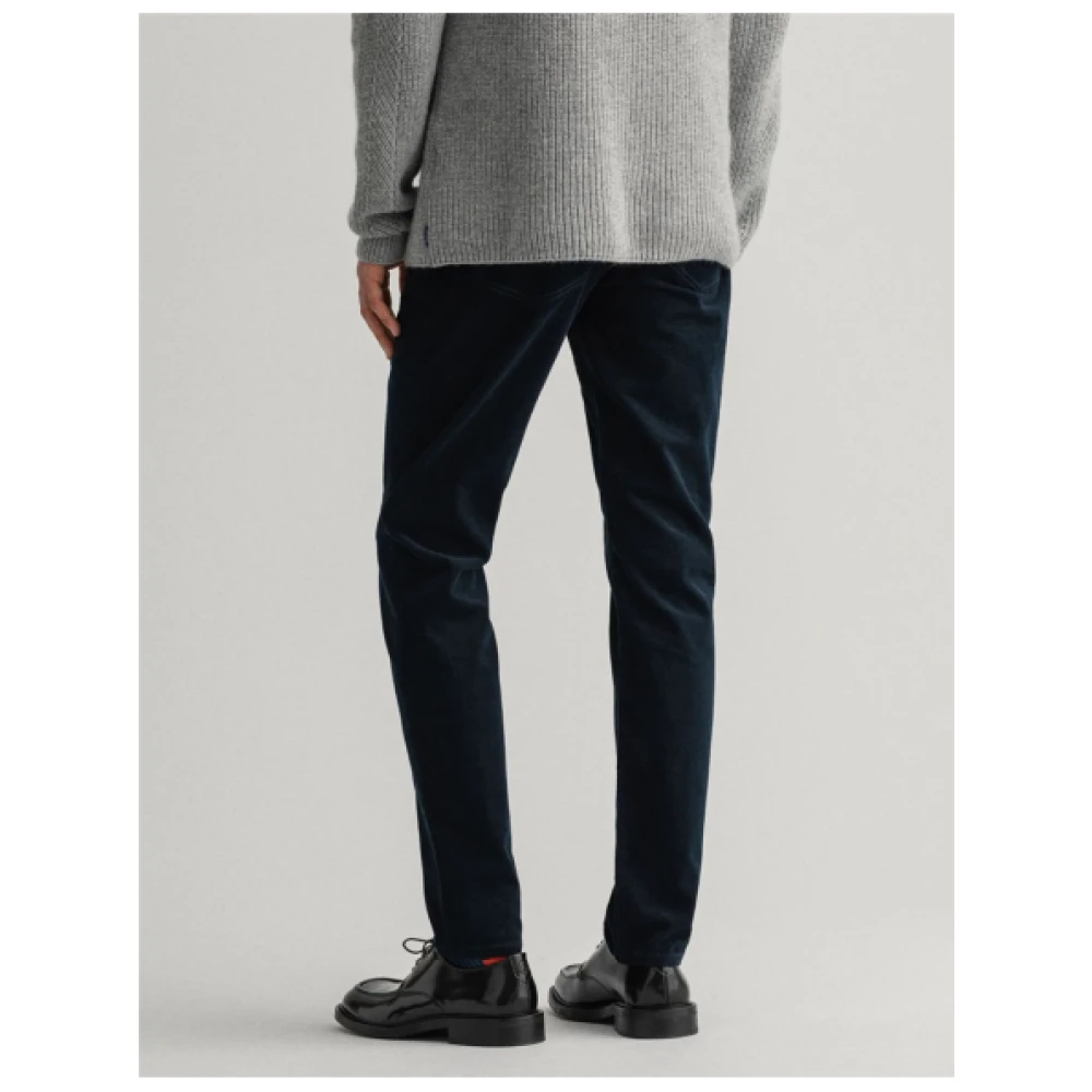 Gant Slimme Velvet Hayes Broek Blue Heren