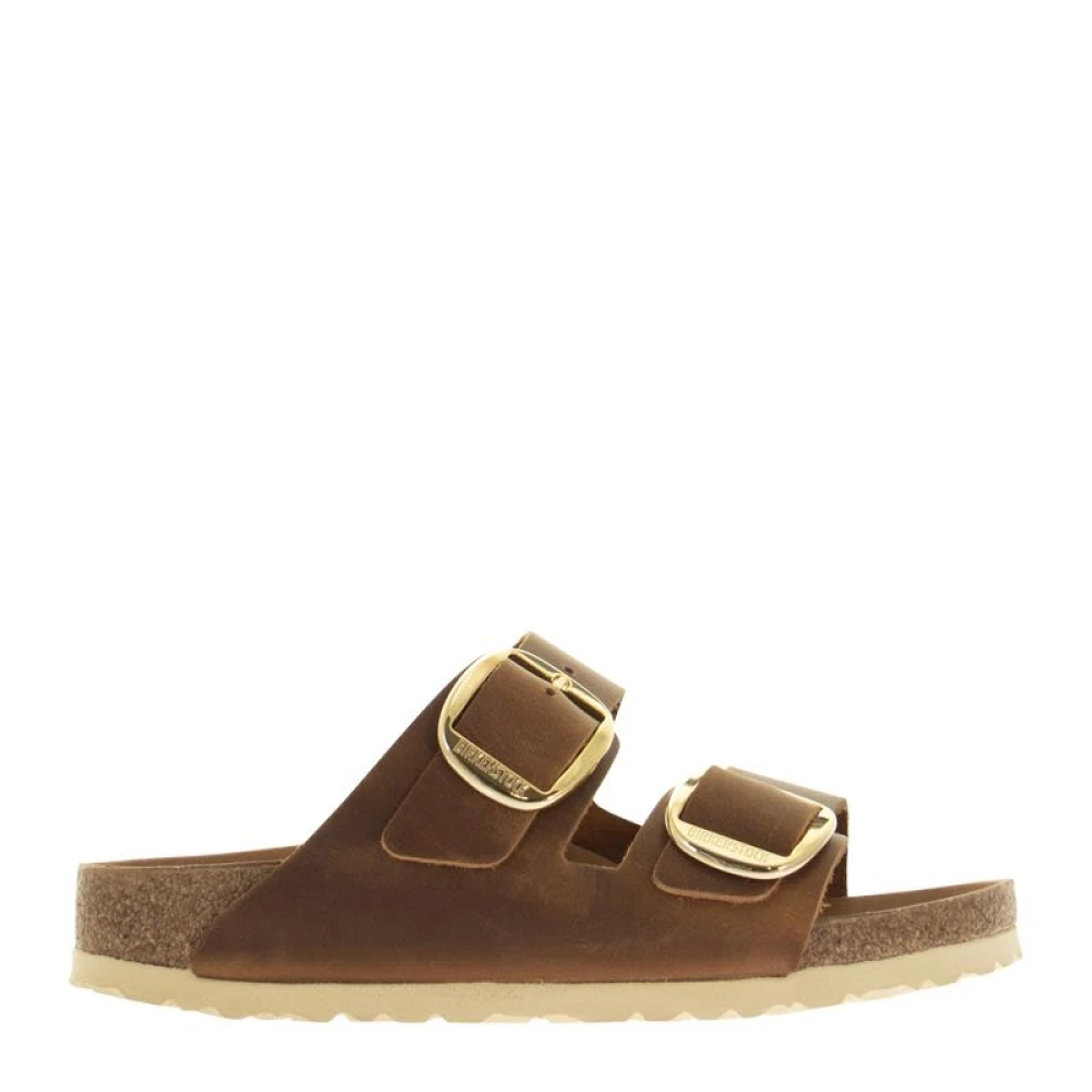 Birkenstock Oiled Leather Slipper Brown, Dam