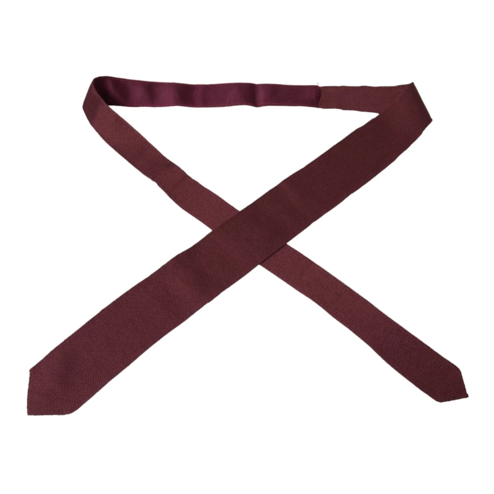 Dolce & Gabbana Bordeaux Patroon Klassieke Heren Stropdas Red Heren