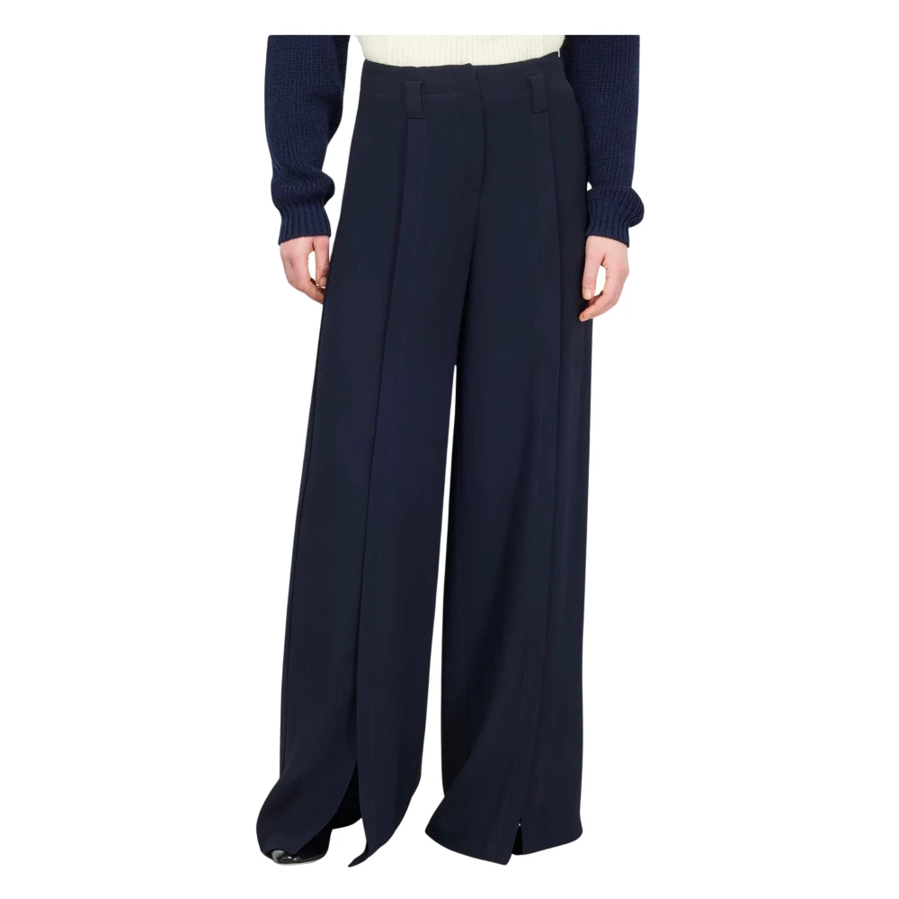 Semicouture Donkerblauwe Broek Blue Dames