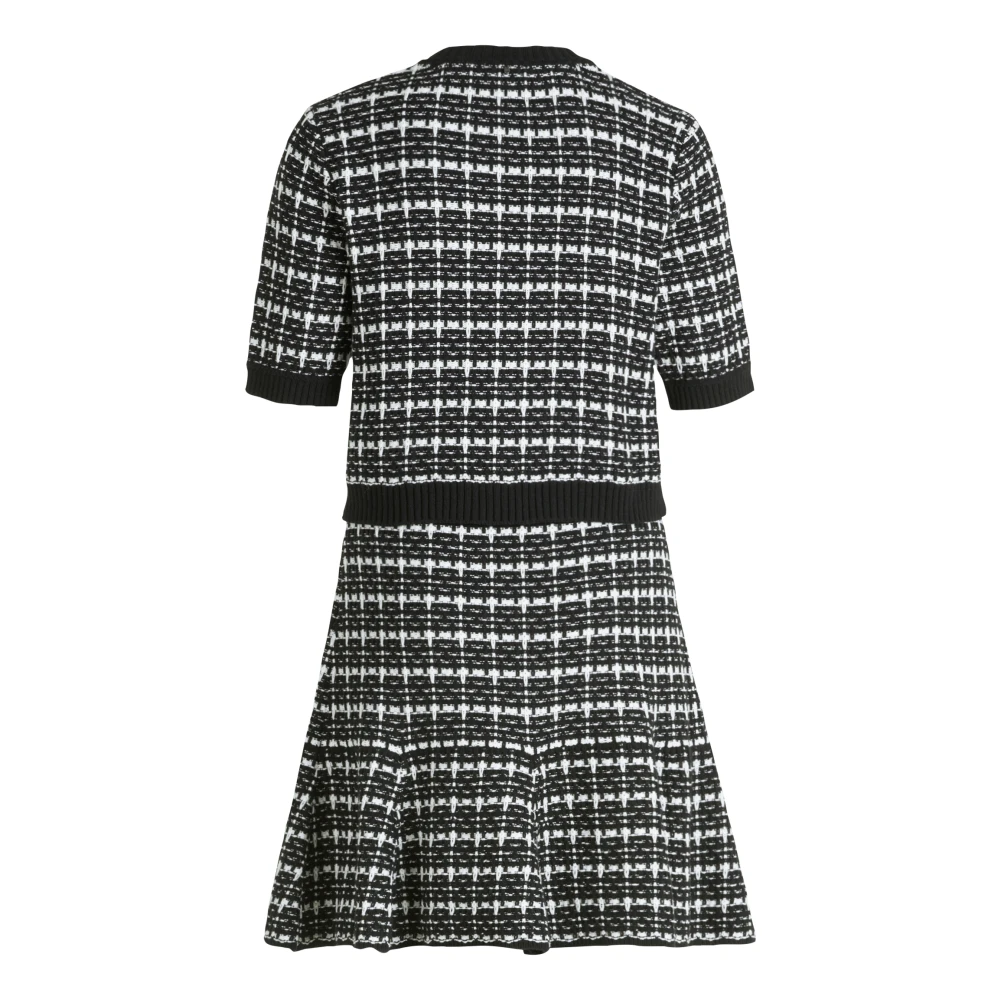 Vera Mont Gebreide jurk met ruche Black Dames