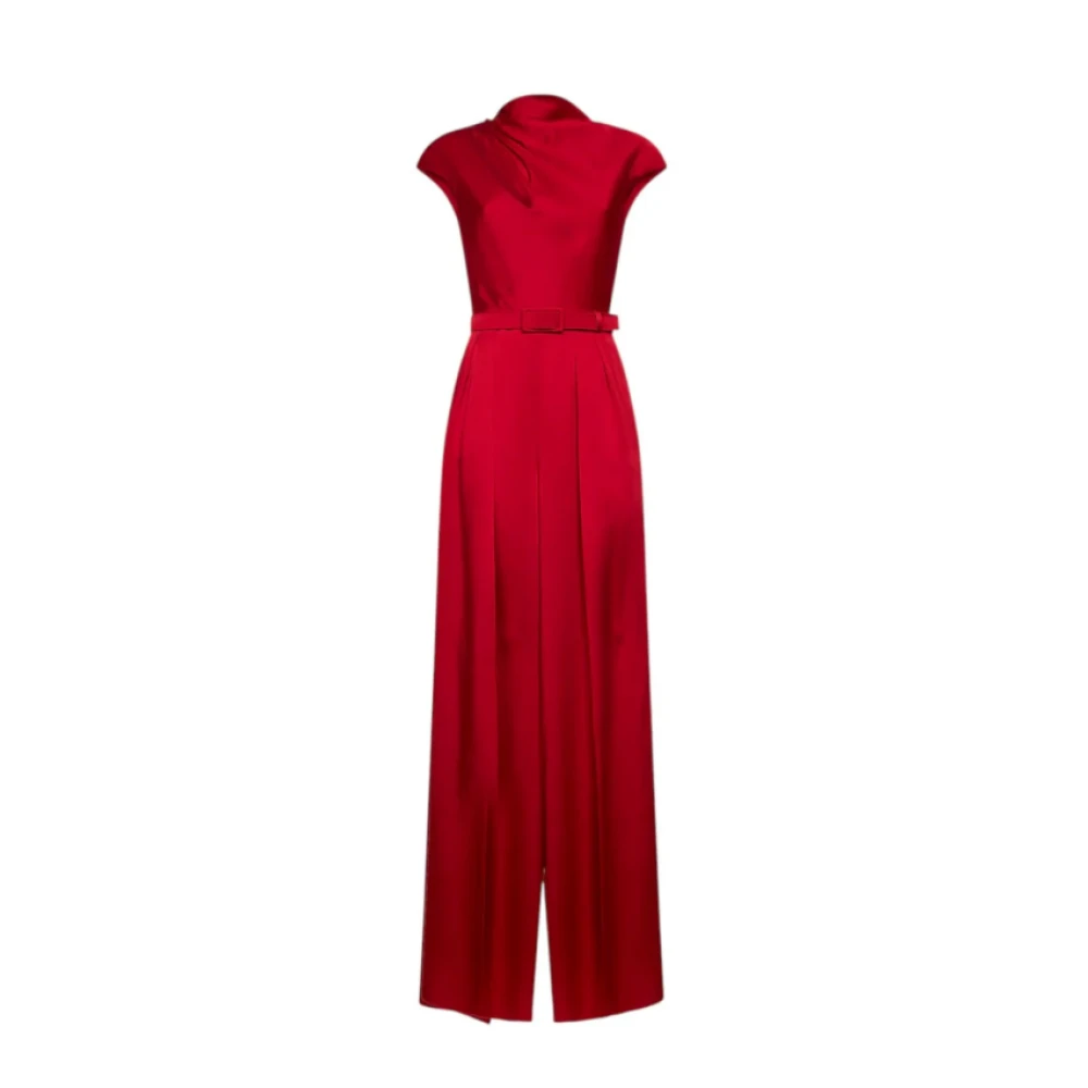 Max Mara Women's Red Jumpsuits, Xs, Cady Wide-Leg Jumpsuit