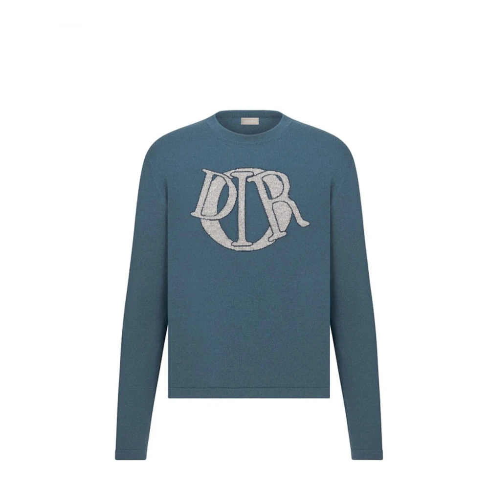 Dior Men's Blue Maglia - Round-Neck Knitwear - L - Knitwear