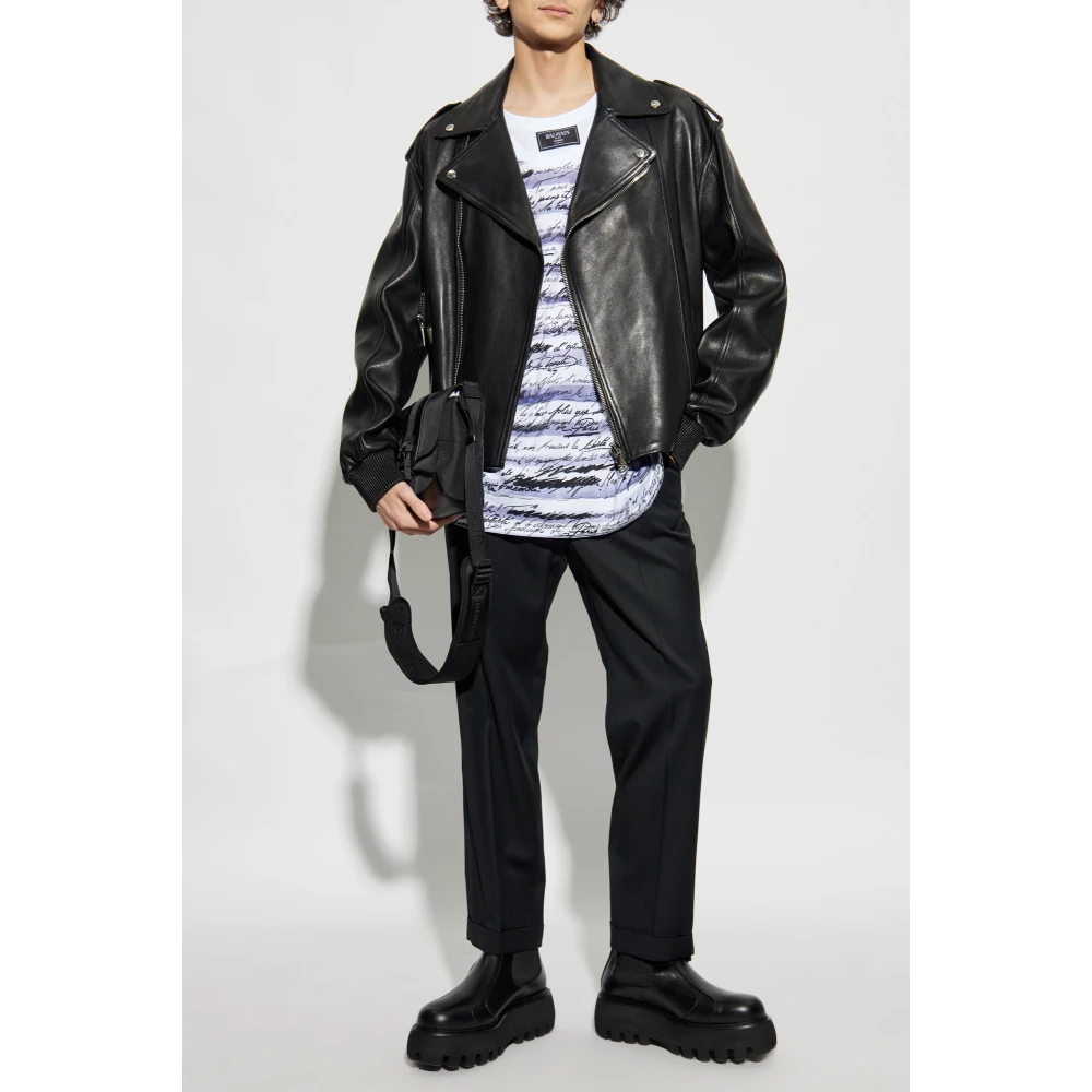 Balmain T-shirt met print White Heren