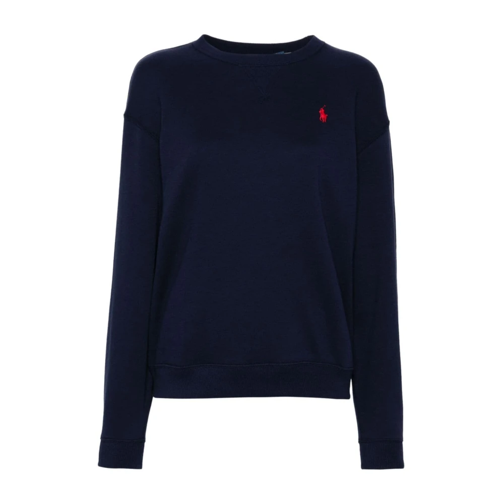 Polo Ralph Lauren Blauwe Katoenen Jersey Trui Blue Dames