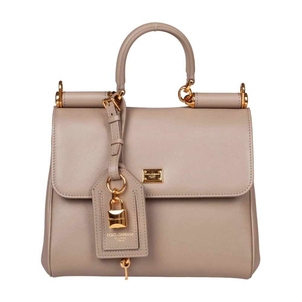 Dolce & Gabbana Borsa A Mano My Sicily - Female - Handbags - Beige - One Size - Bags