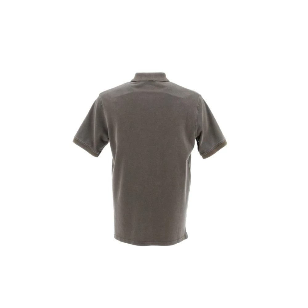 Herno Polo T-shirt met bedrukt logo Gray Heren