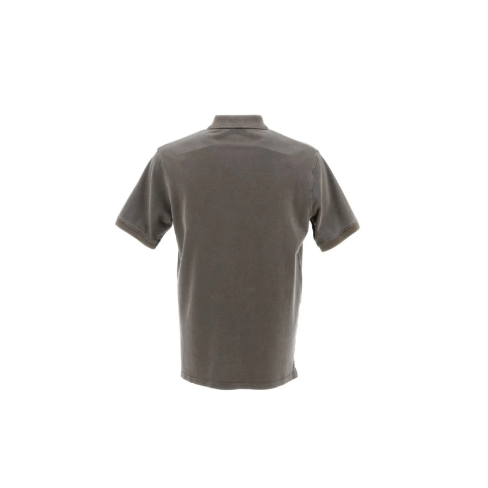 Herno Polo Shirt met Geprint Logo Gray Heren