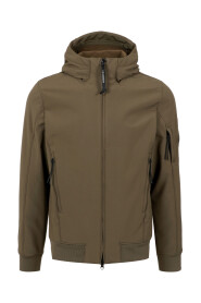 Giacca Softshell Verde con Chiusura a Doppia Zip