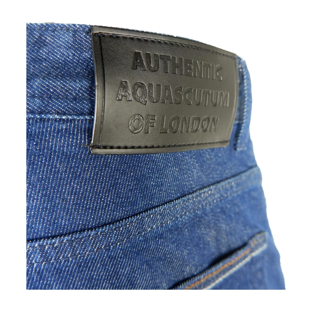 Aquascutum Donkere Denim Jeans Gemaakt in Italië Blue Heren