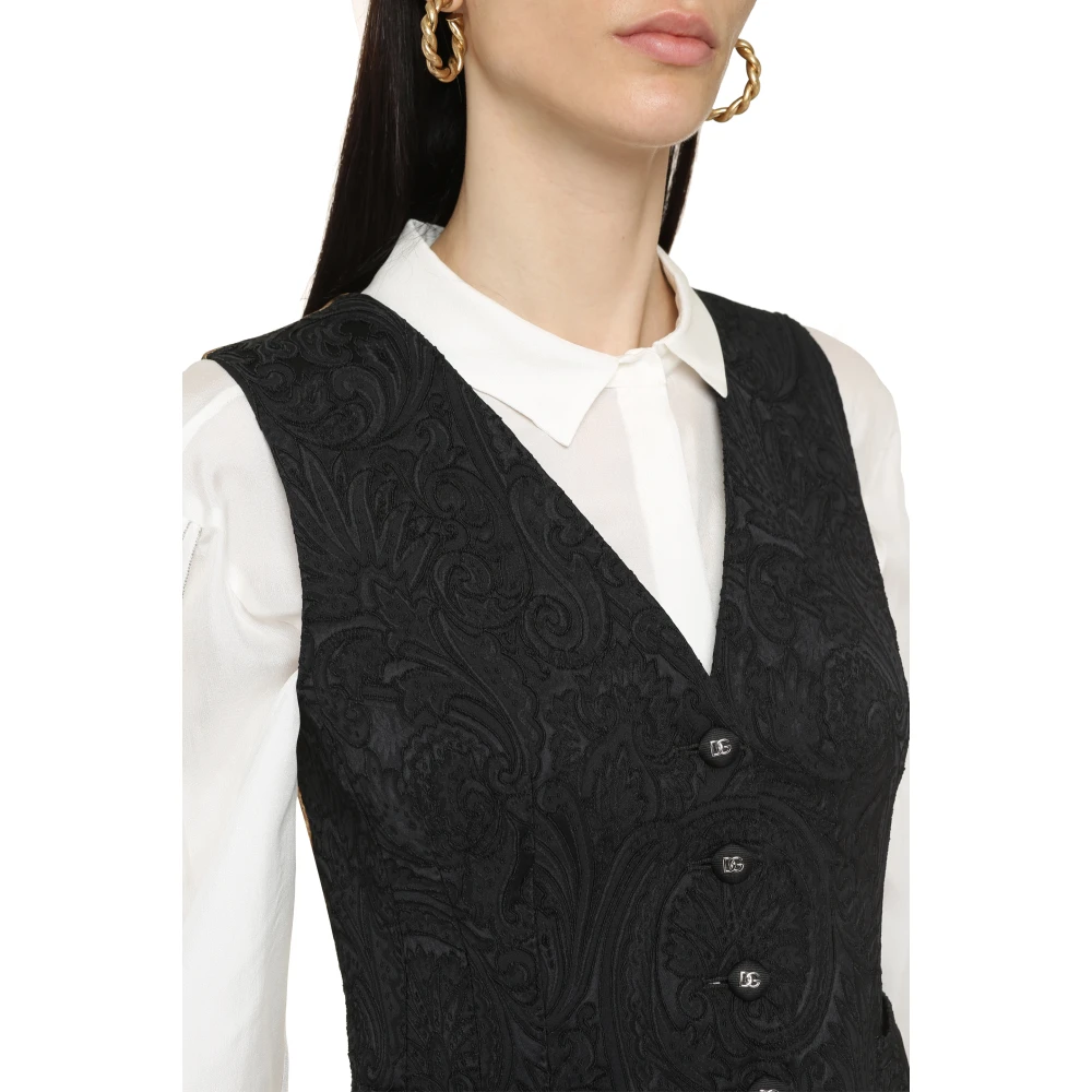 Dolce & Gabbana Stijlvolle Gilet voor Mannen Black Dames