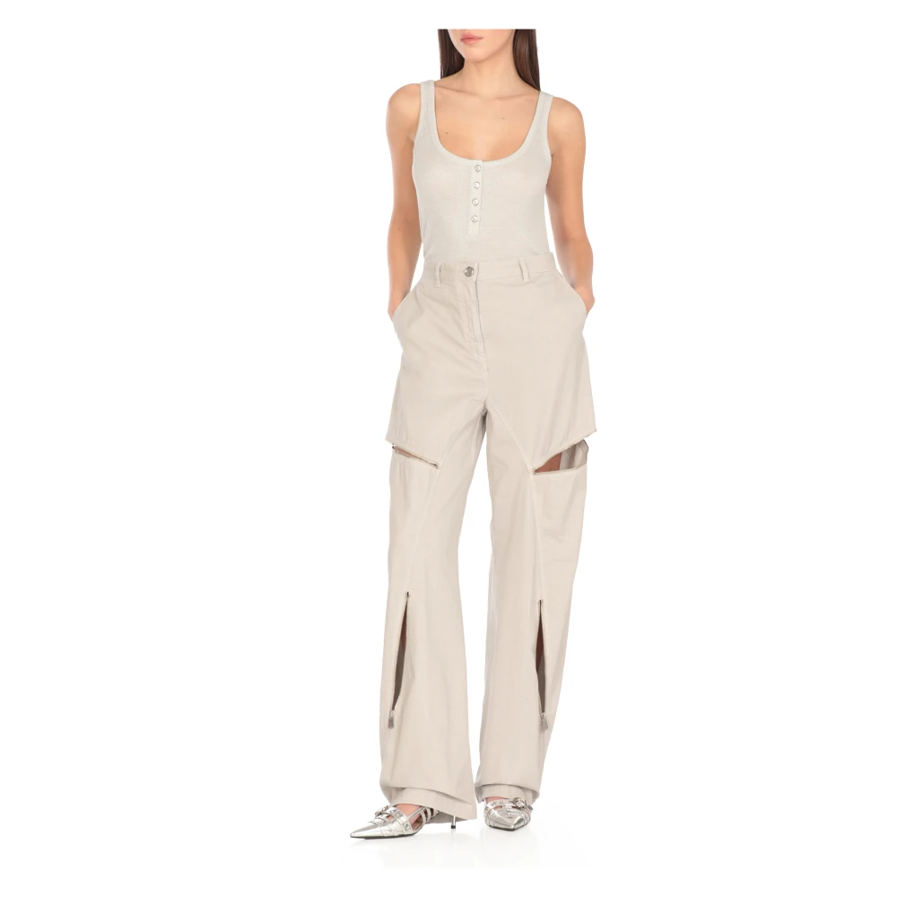 pinko Geribbelde Grijze Top met Lurex Details Gray Dames