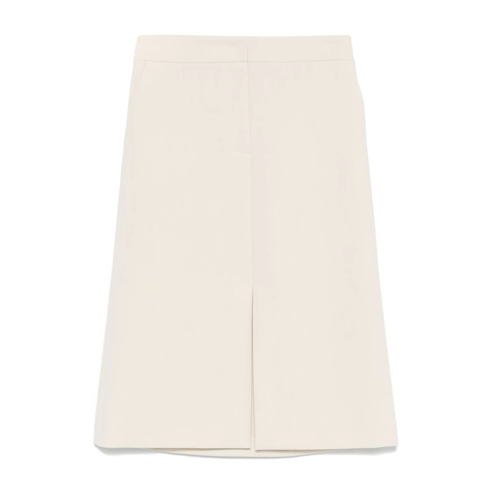 PATRIZIA PEPE Beige Rok met Voorspleet Beige Dames