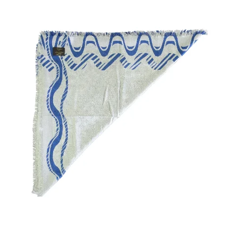 Louis Vuitton Vintage Pre-owned Silk scarves Blue Dames