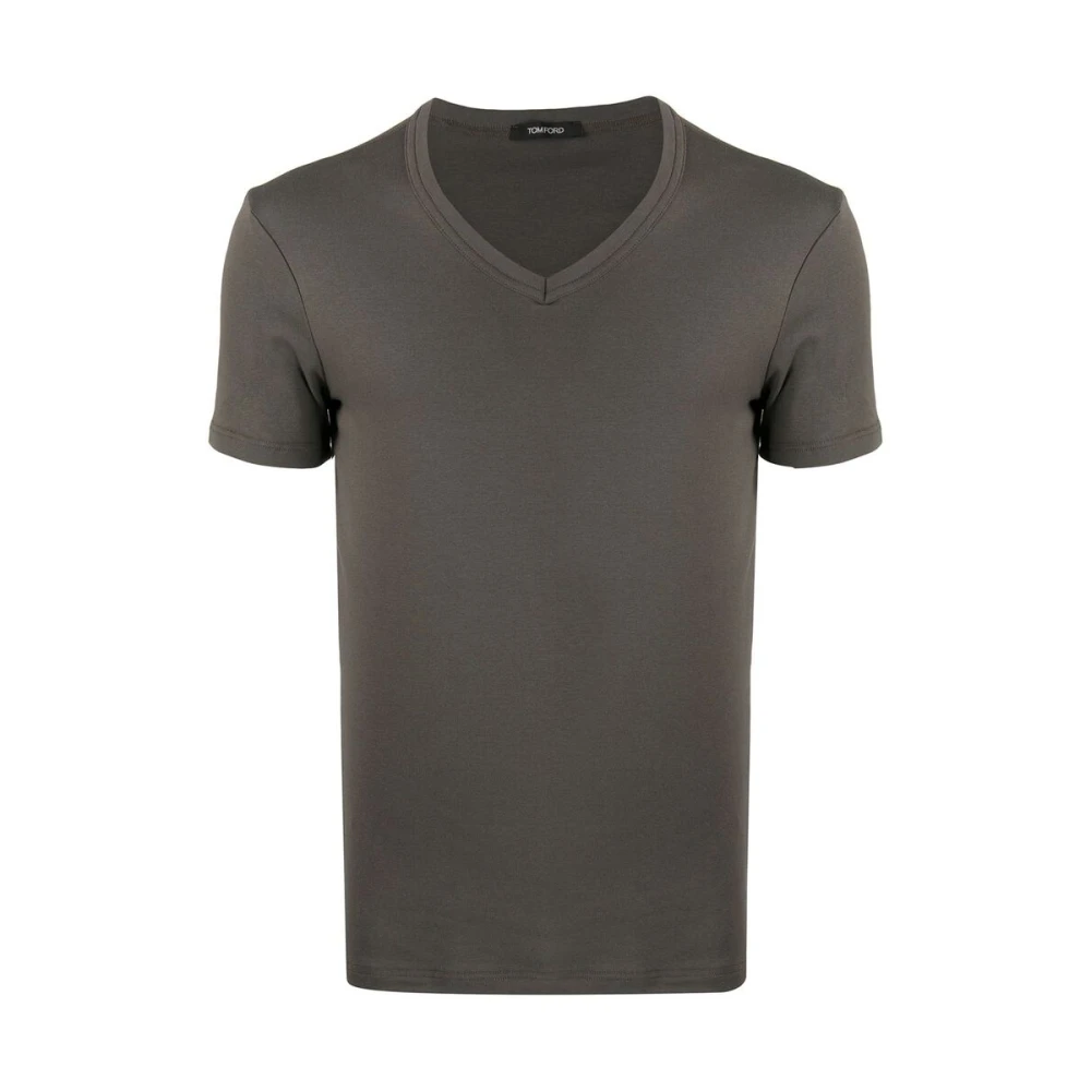 Tom Ford Militärgrön V-ringad T-shirt Green, Herr