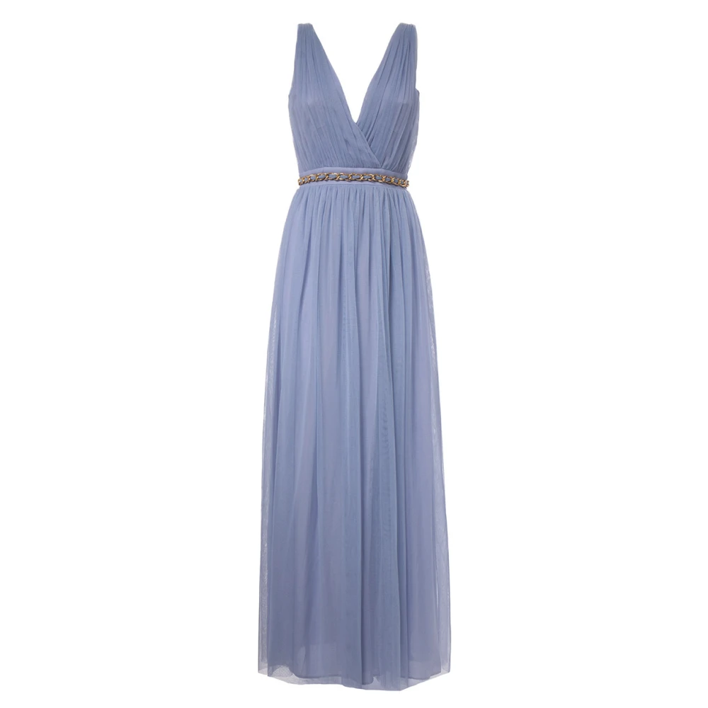Ermanno Scervino Lange Viscose Jurk met Rits Purple Dames