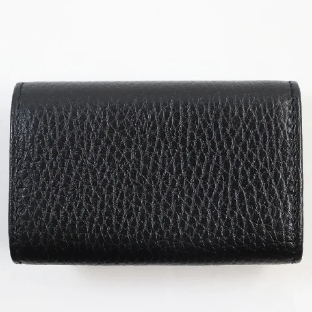 Gucci Vintage Pre-owned Leather key-holders Black Dames