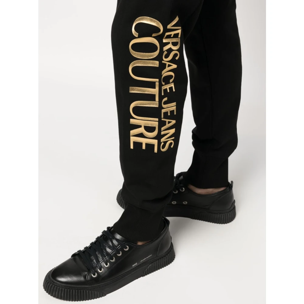 Versace Jeans Couture Zwarte Aw23 Heren Sweatpants Black Heren