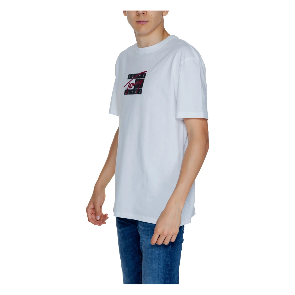 Tommy Jeans Street Sign T-Shirt Herfst Winter Collectie White Heren