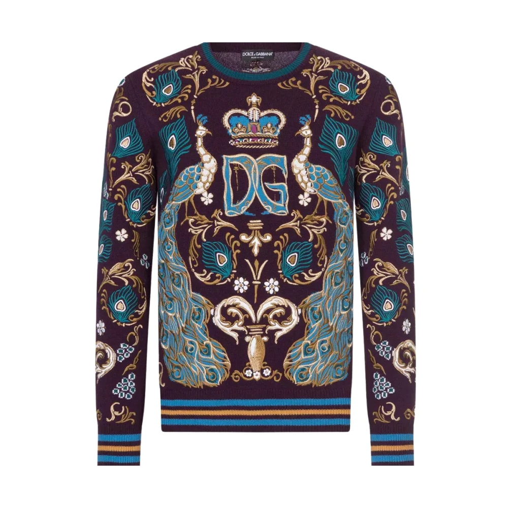 Dolce & Gabbana Men's Multicolor Sweatshirts,, Cashmere Jumper Medium
