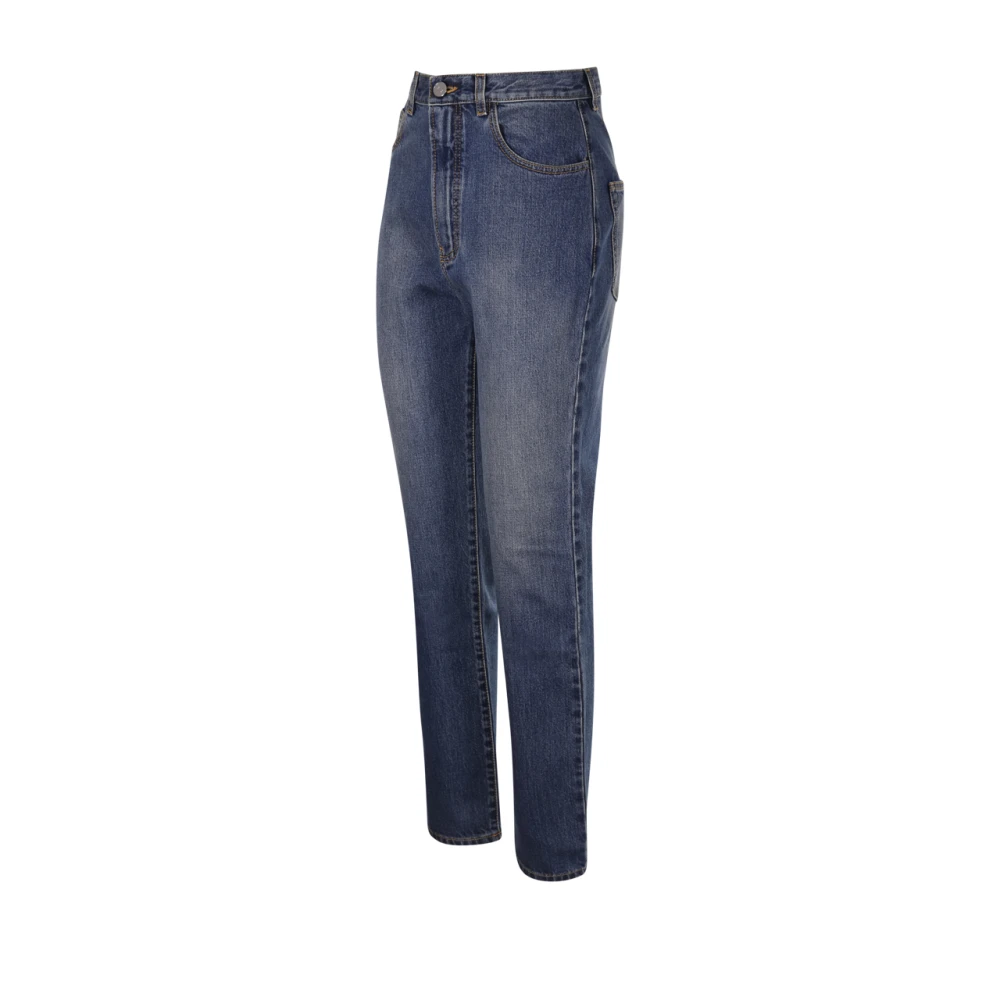 Alaïa Vintage High Waist Pant Blue Dames