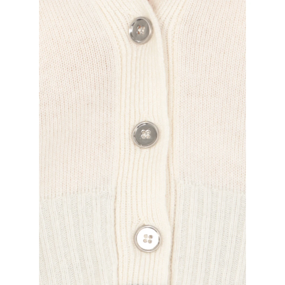 pinko Witte Wollen Vest V-Hals Trui White Dames