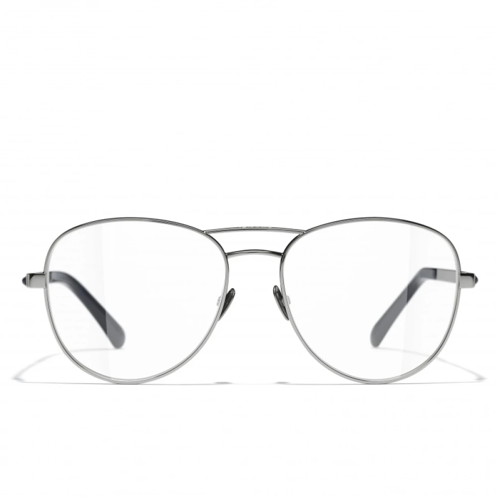 Chanel Stijlvolle bril in zilver & donkerblauw Gray Dames