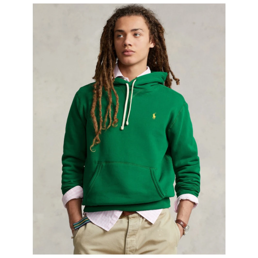 Polo Ralph Lauren Verstelbare Hoodie met Polo Player-logo Green Dames