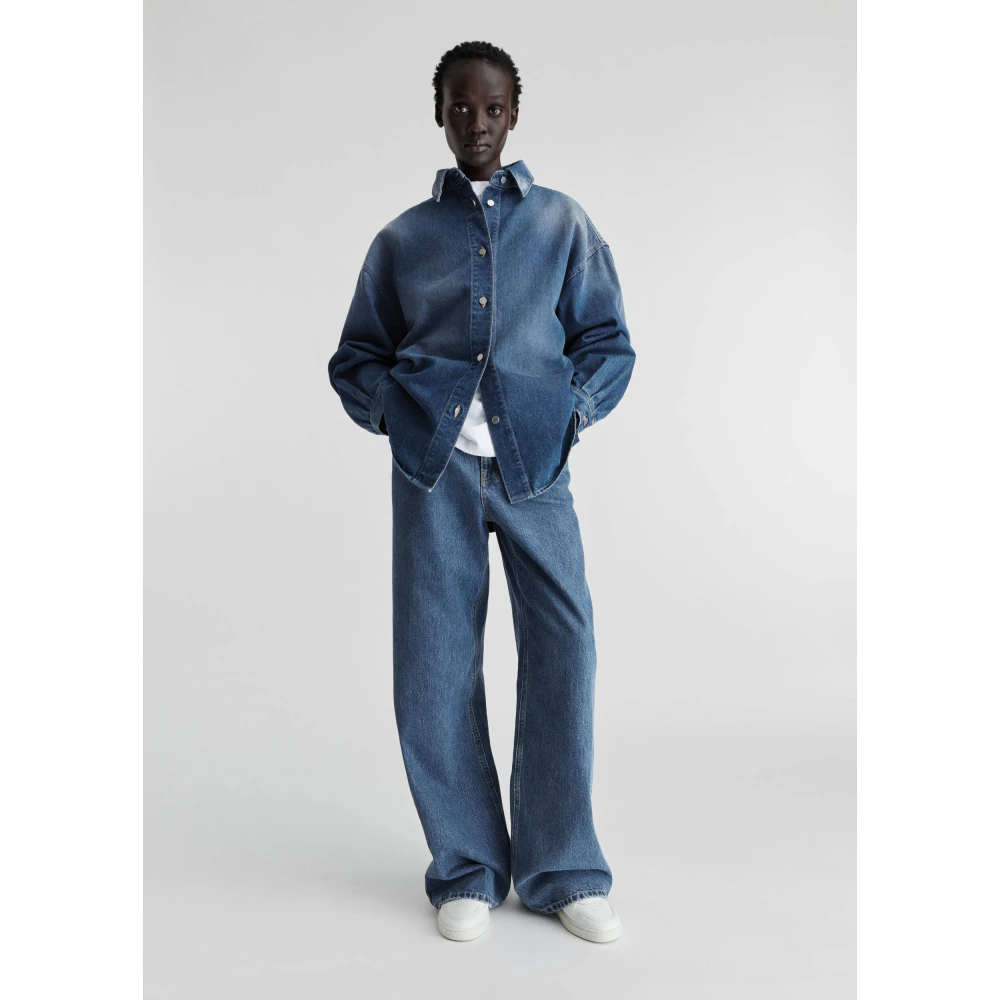 Axel Arigato Sasha Oversized Shirt Blue Dames