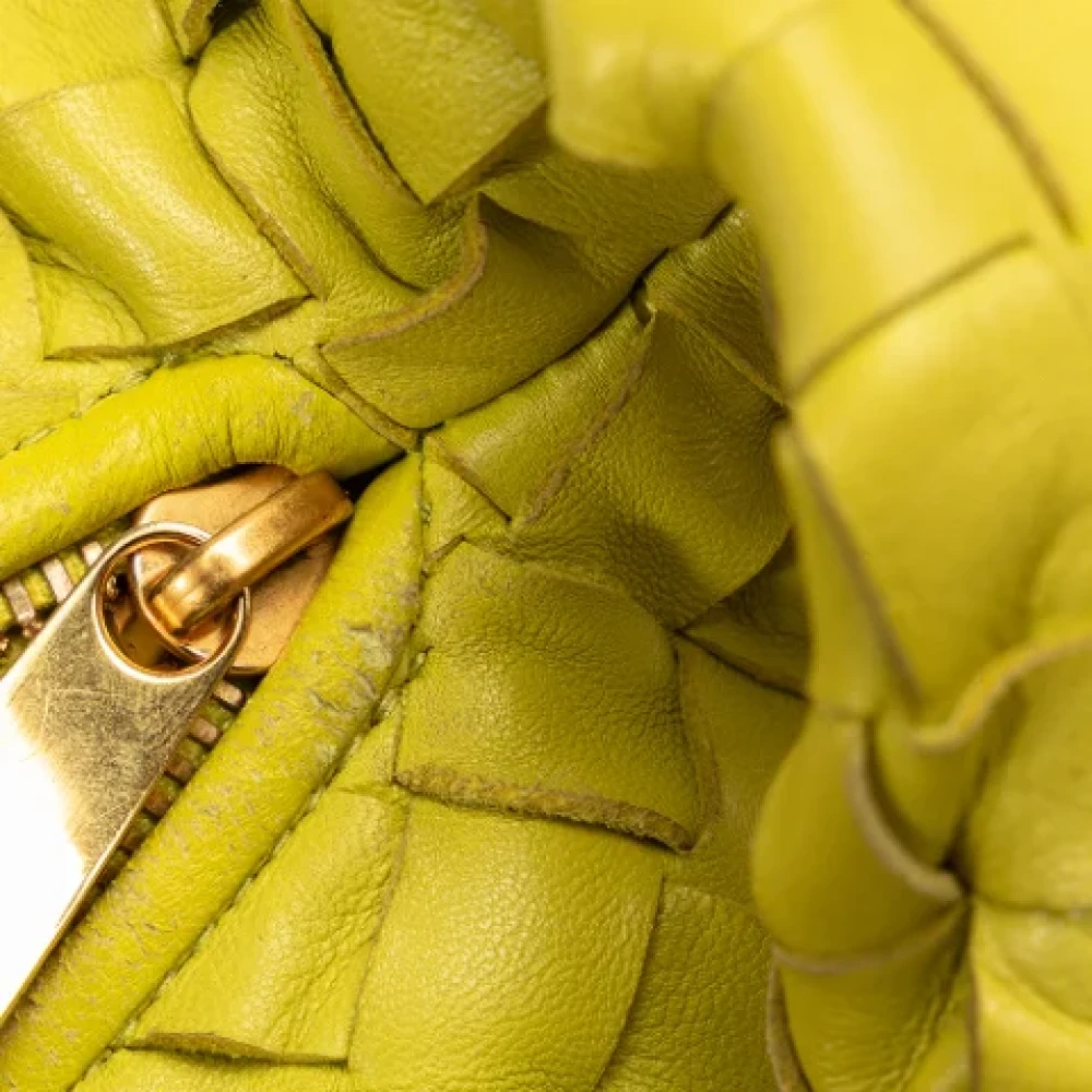 Bottega Veneta Vintage Pre-owned Leather handbags Yellow Dames