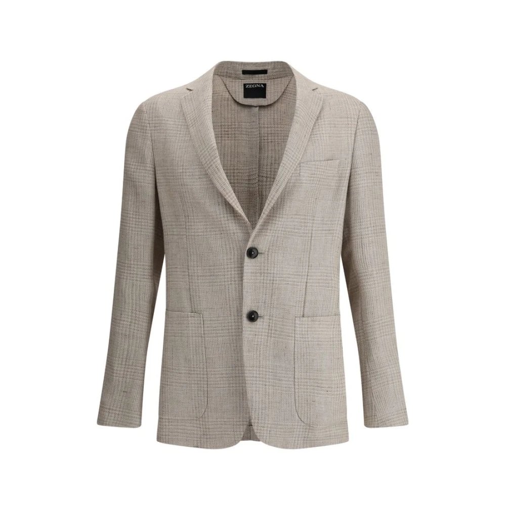 Zegna - Jackets > Blazers - Beige - Zegna - Modalova