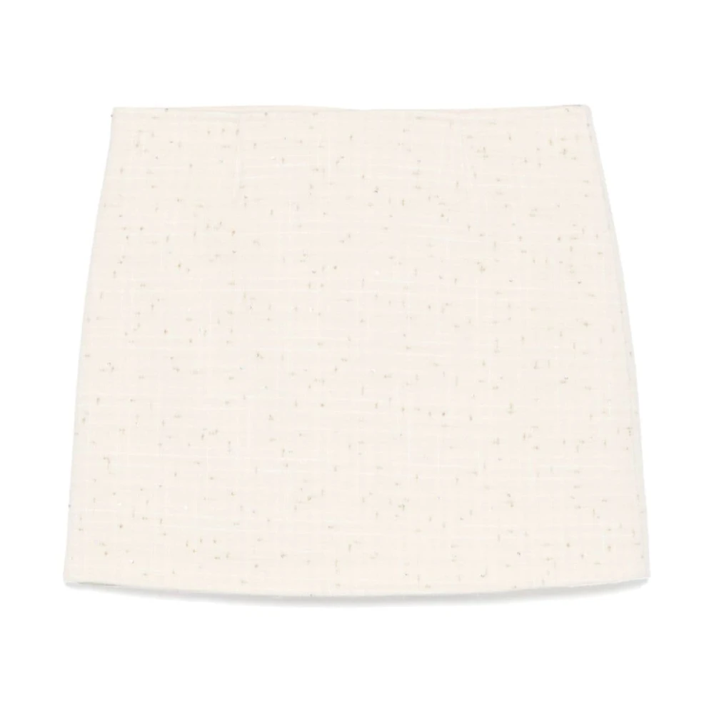 MC2 Saint Barth Katrine A-lijn Geruite Rok Beige Dames