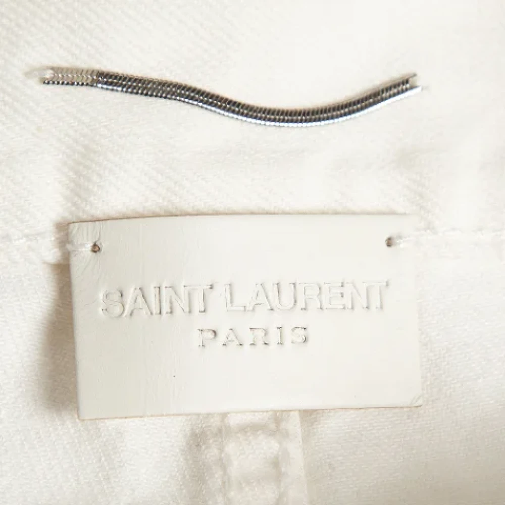 Yves Saint Laurent Vintage Pre-owned Denim jeans White Dames