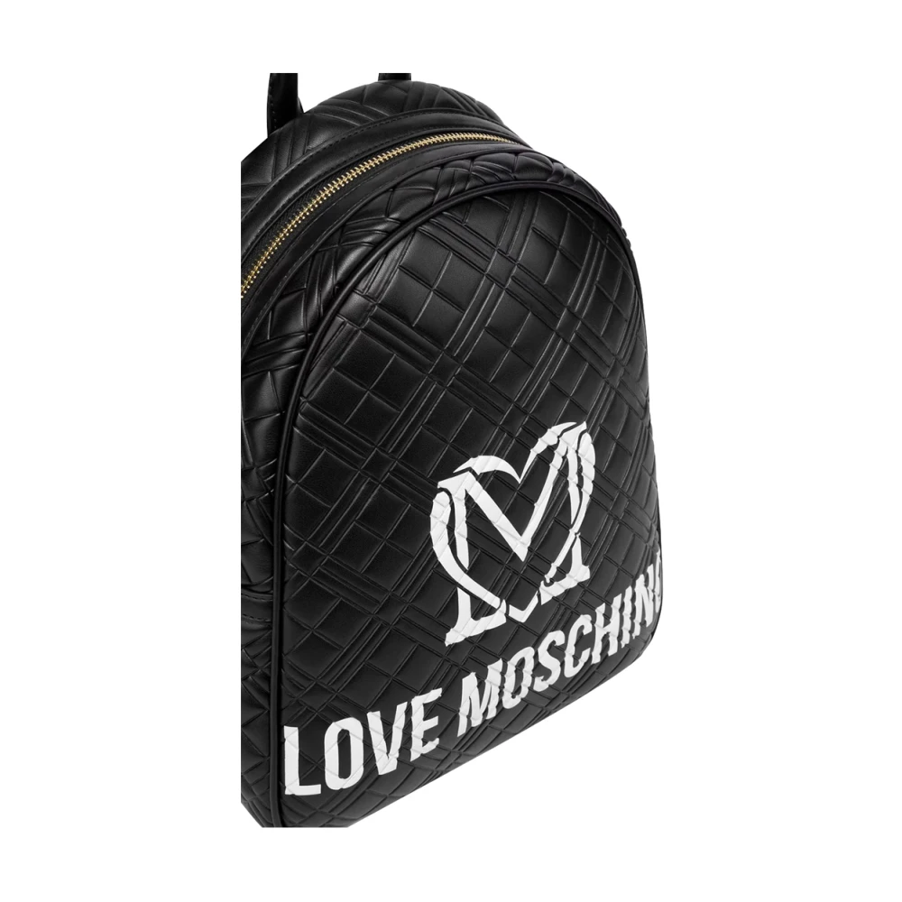 Moschino Elegante Zwarte Rugzak Black Dames