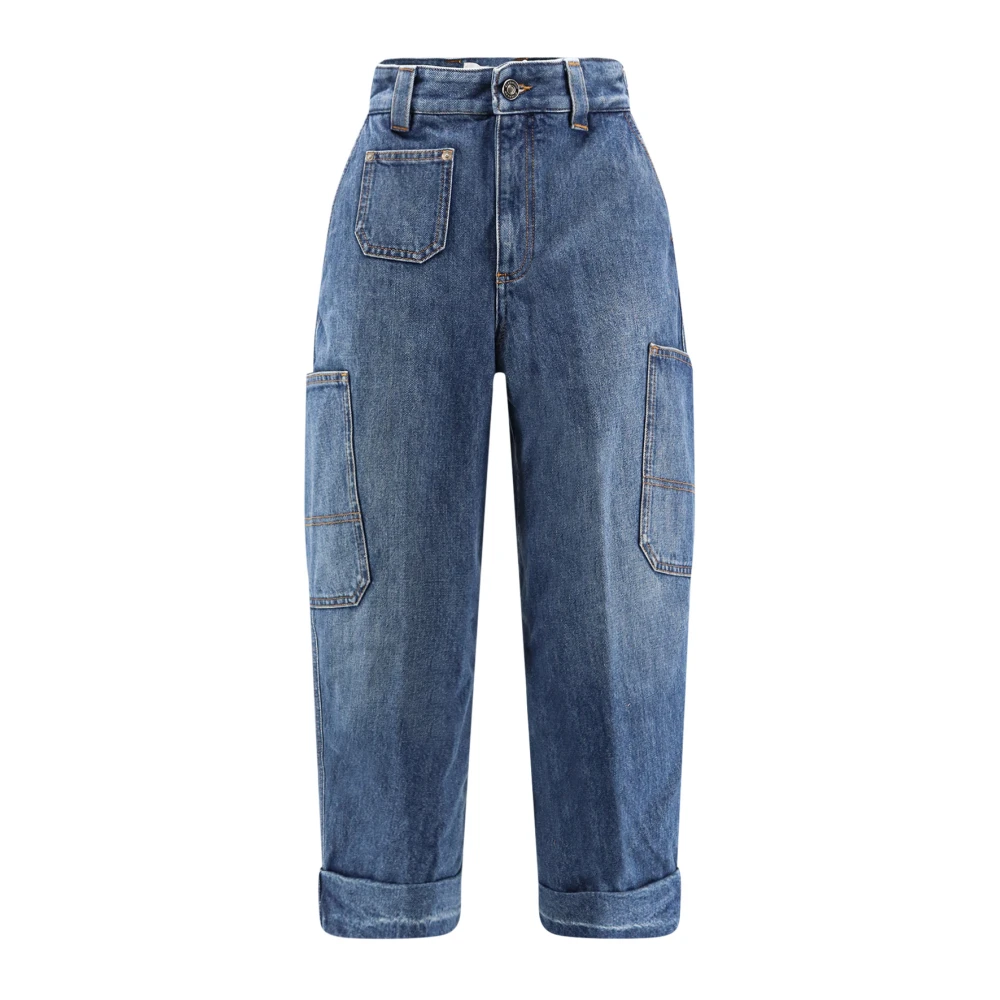 Givenchy Women's Blue Cocoon Cargo Jeans