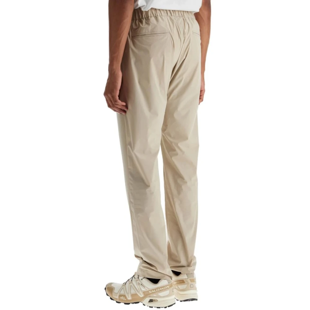 Herno Beige Straight Cut High Waist Broek Beige Heren