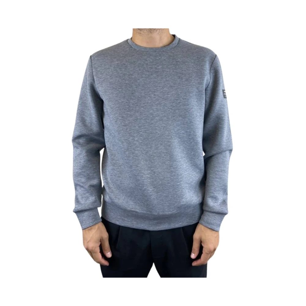 Ecoalf Grijze Ronde Hals Sweater Gray Heren