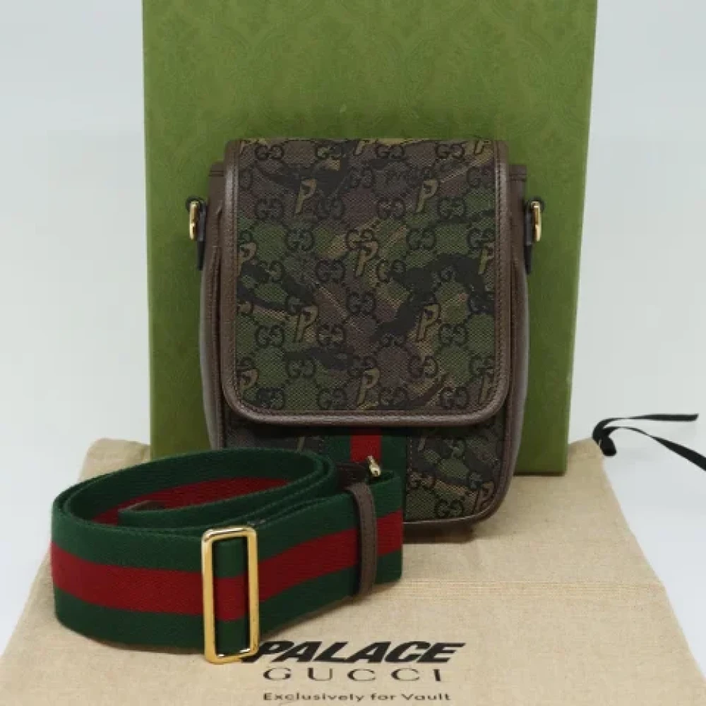 Gucci Vintage Pre-owned Canvas gucci-bags Green Dames