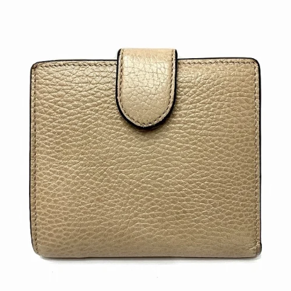 Gucci Vintage Pre-owned Leather wallets Beige Dames