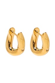 Brass earrings with logo