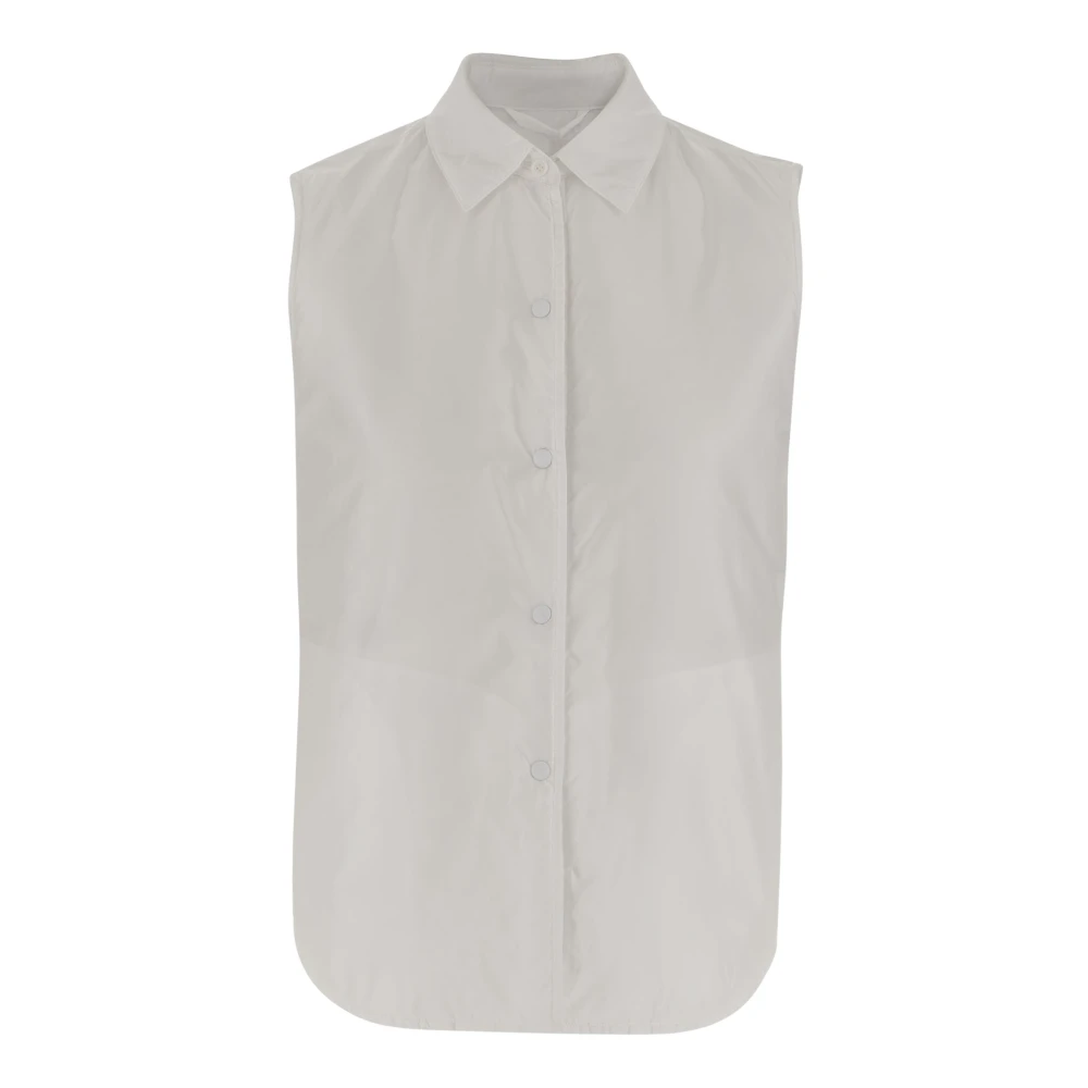 Aspesi Dot Neck Shirt Gilet White Dames
