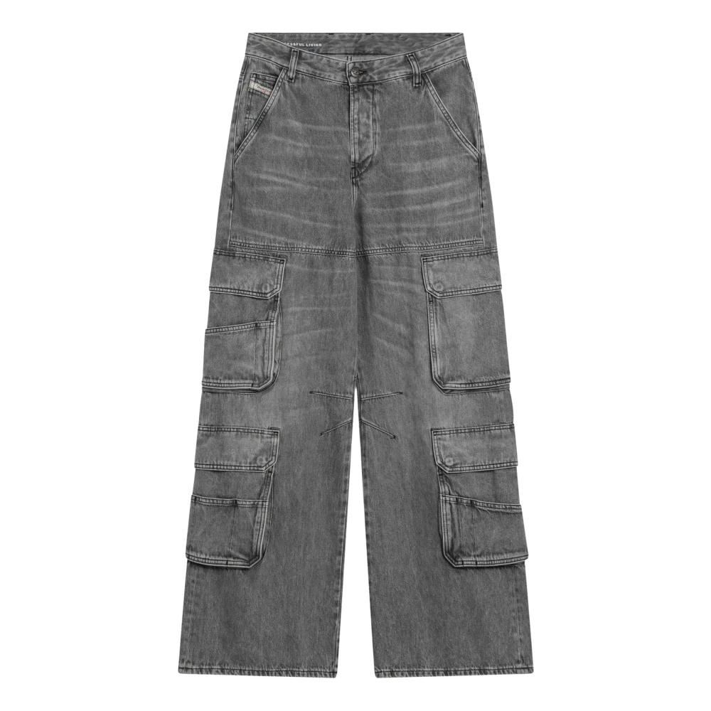 Trousers > Wide Trousers - - Diesel - Modalova