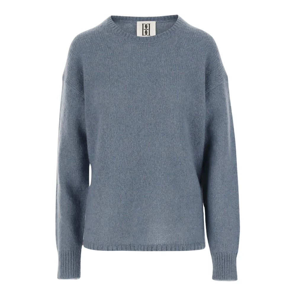 By Malene Birger Wolmix Crew Neck Sweater By Herenne Birger Blue Dames