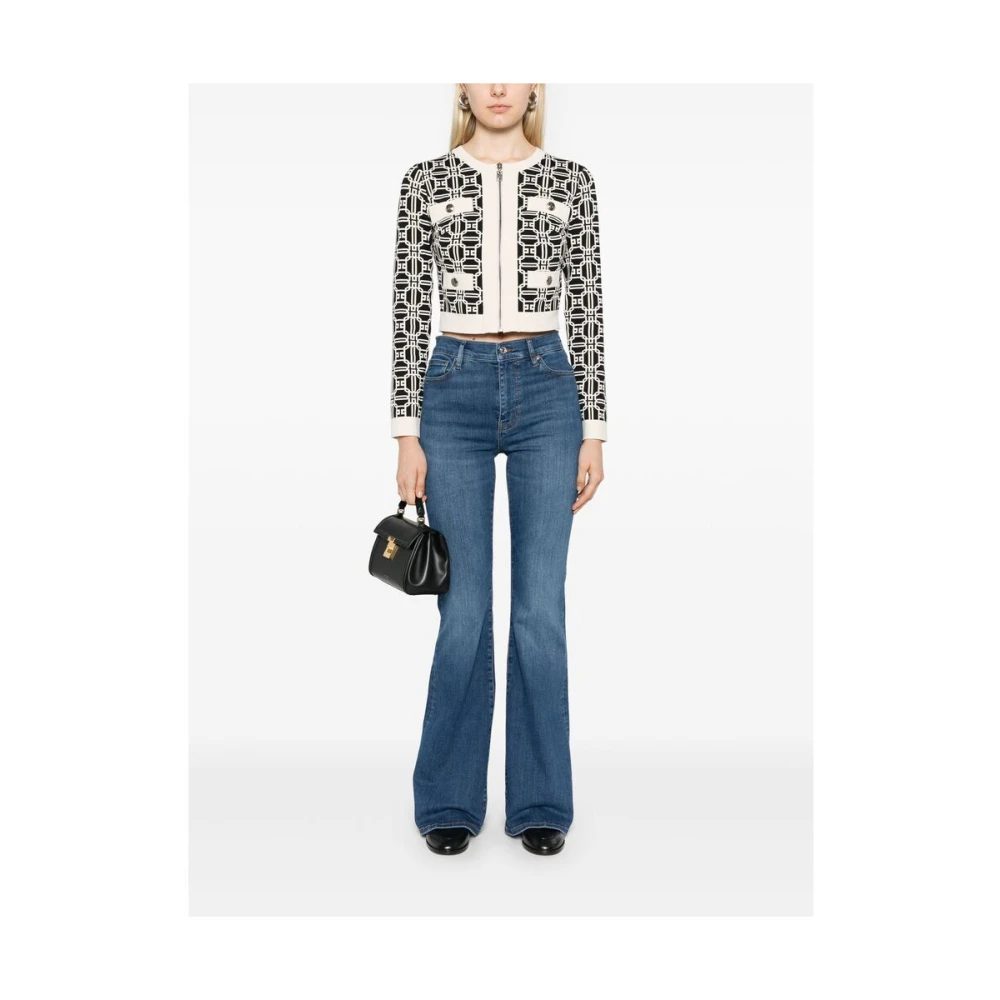 Frame Indigo Denim High-Waisted Flared Jeans Blue Dames